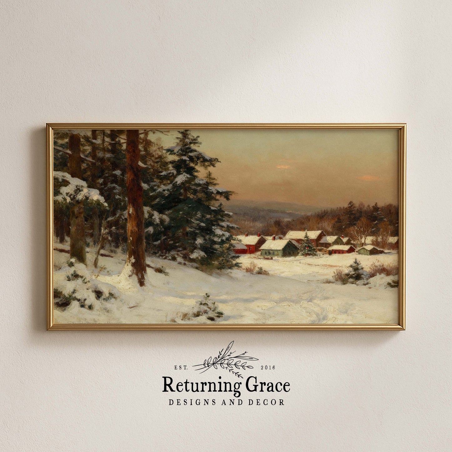 Village on the Mountain TV Art