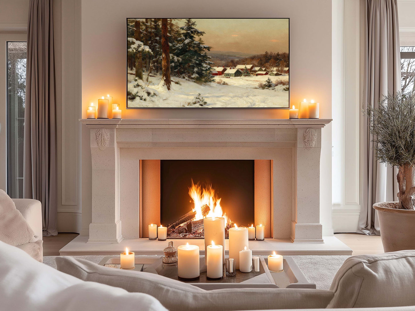 Village on the Mountain TV Art