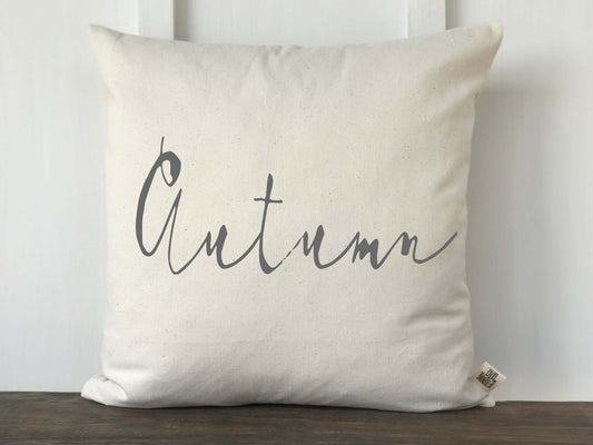 Autumn Vintage Script Pillow Cover