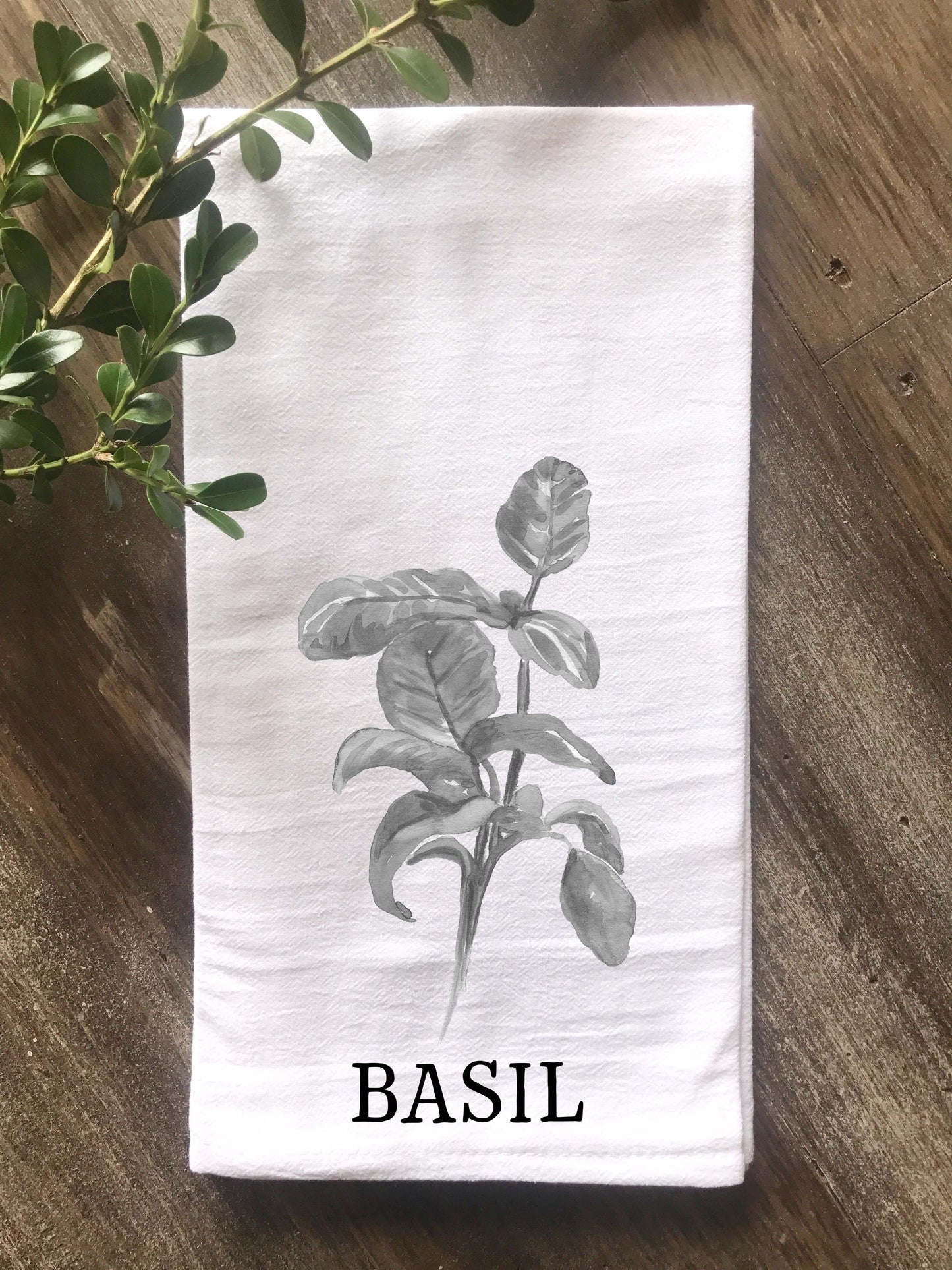 Basil Herb Floursack Towel - Returning Grace Designs