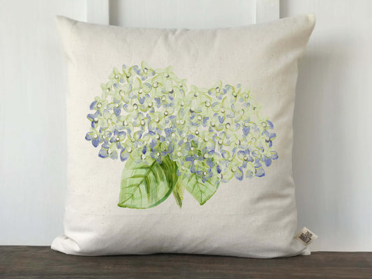 Hydrangea Watercolor Double Flower Pillow Cover - Returning Grace Designs