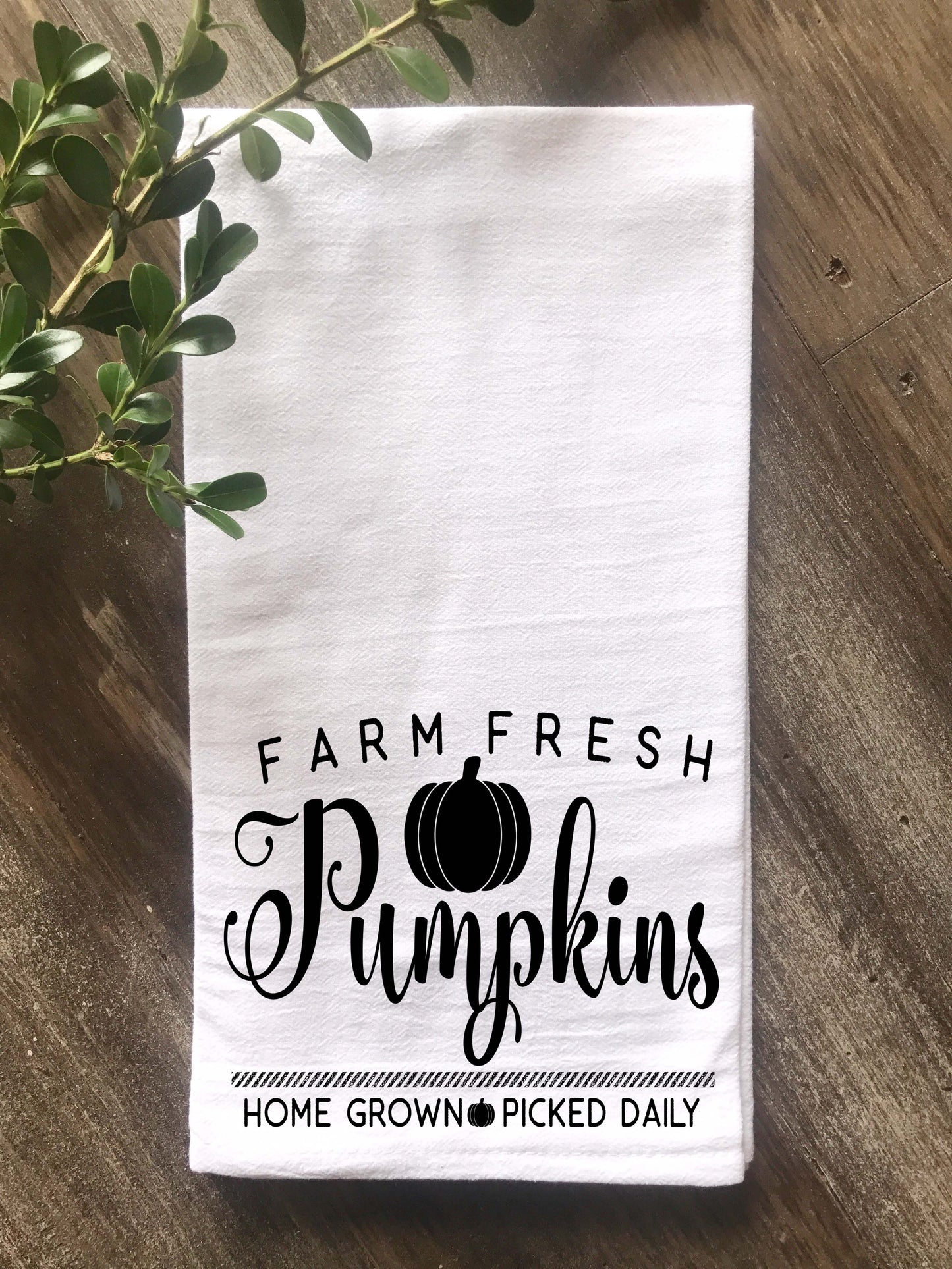 Farm Fresh Pumpkins Flour Sack Tea Towel - Returning Grace Designs