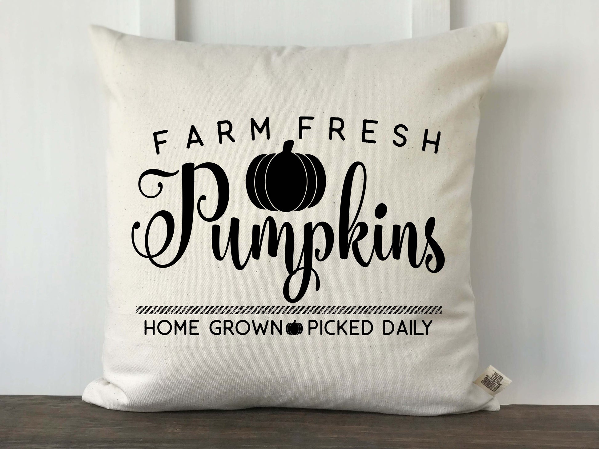 Farm Fresh Pumpkins Pillow Cover - Returning Grace Designs