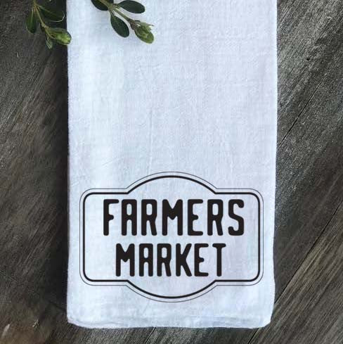 Farmers Market Floursack Kitchen Towel - Returning Grace Designs