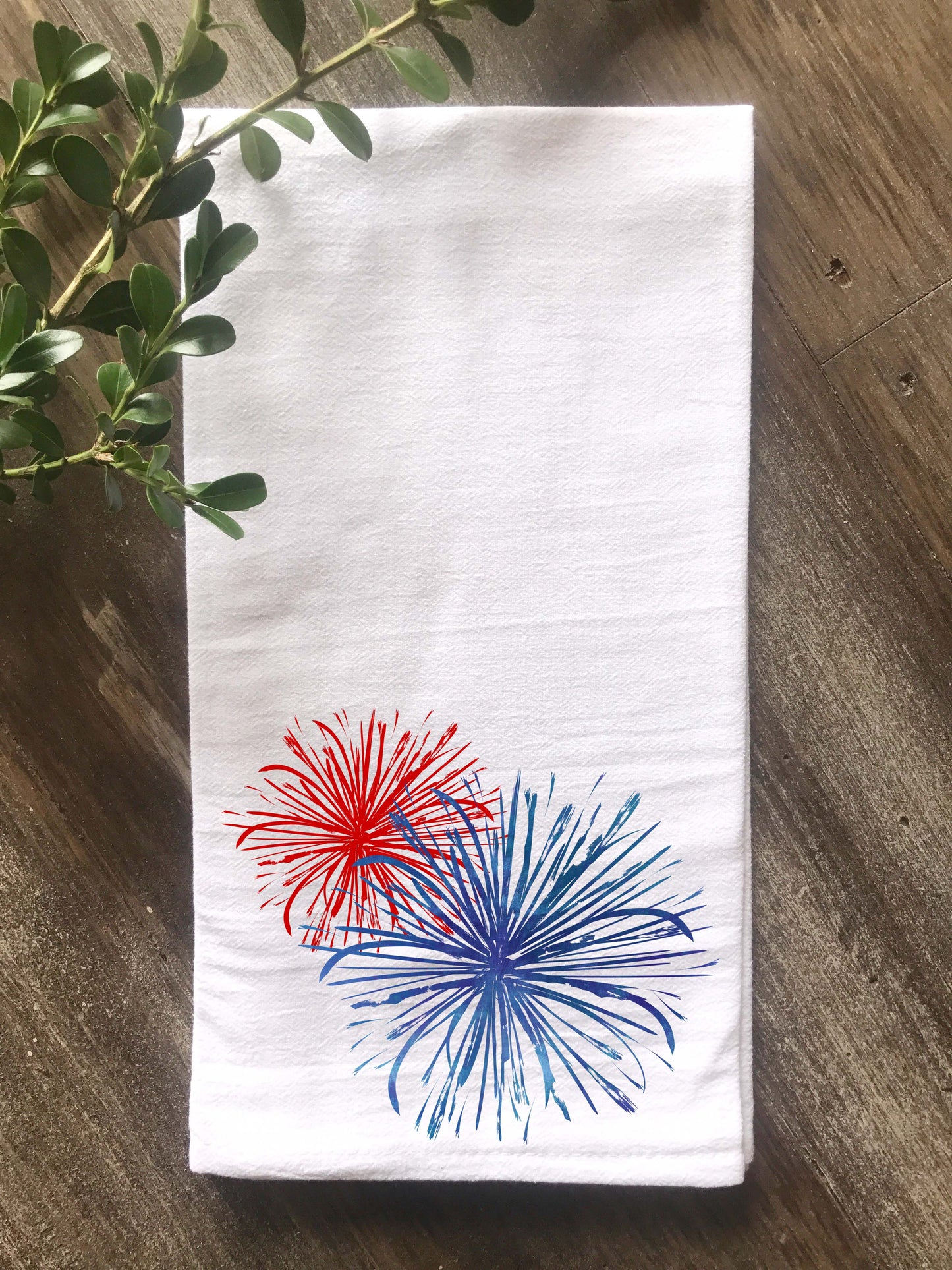 Fireworks Flour Sack Tea Towel - Returning Grace Designs