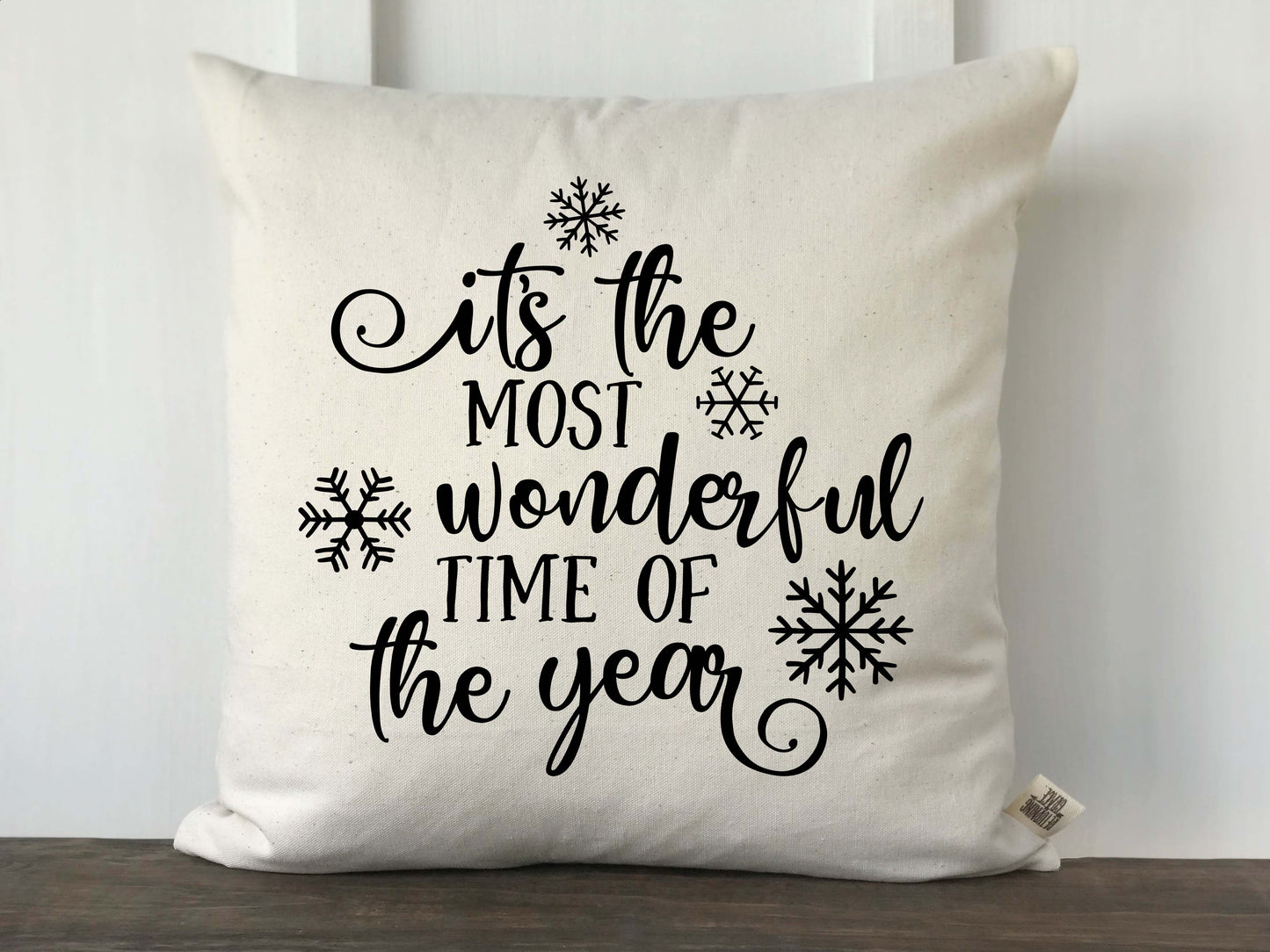 It's the Most Wonderful Time of the Year Christmas Pillow Cover - Returning Grace Designs