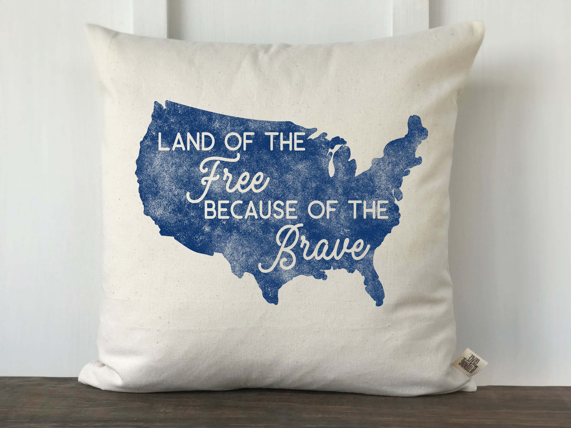 Land of the Free Distressed Pillow Cover - Returning Grace Designs