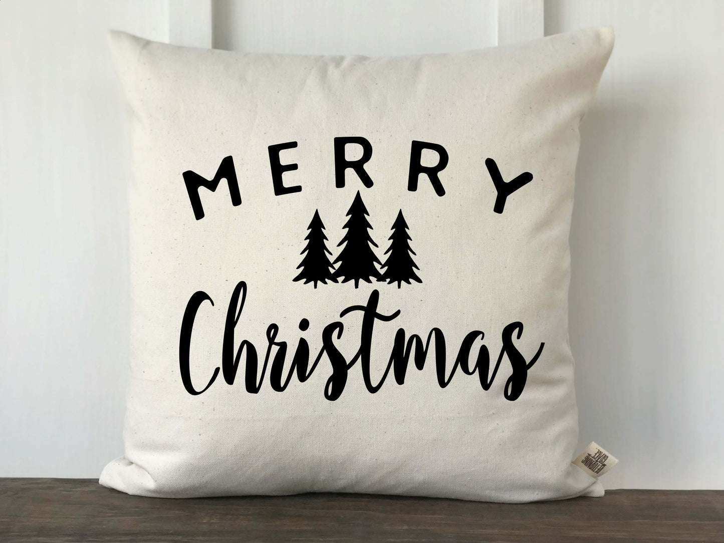 Merry Christmas Farmhouse Pillow Cover - Returning Grace Designs
