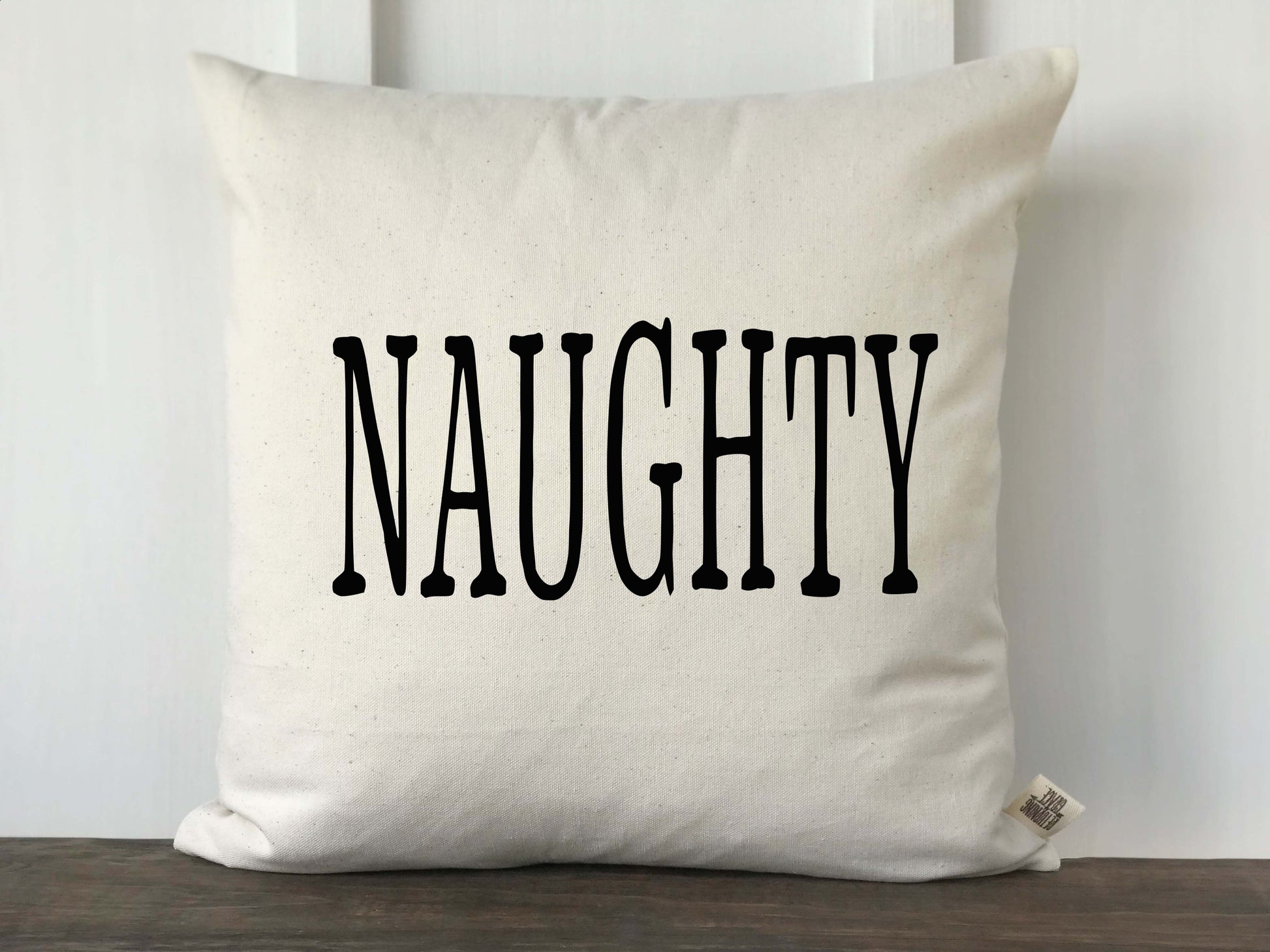 Naughty Christmas Pillow Cover - Returning Grace Designs
