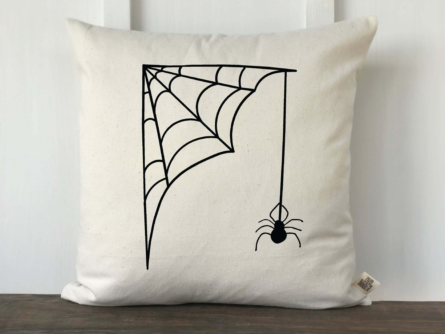Spider with Web Pillow Cover
