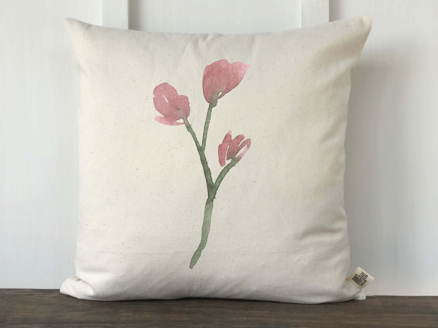 Watercolor Floral Branch Pillow Cover - Returning Grace Designs