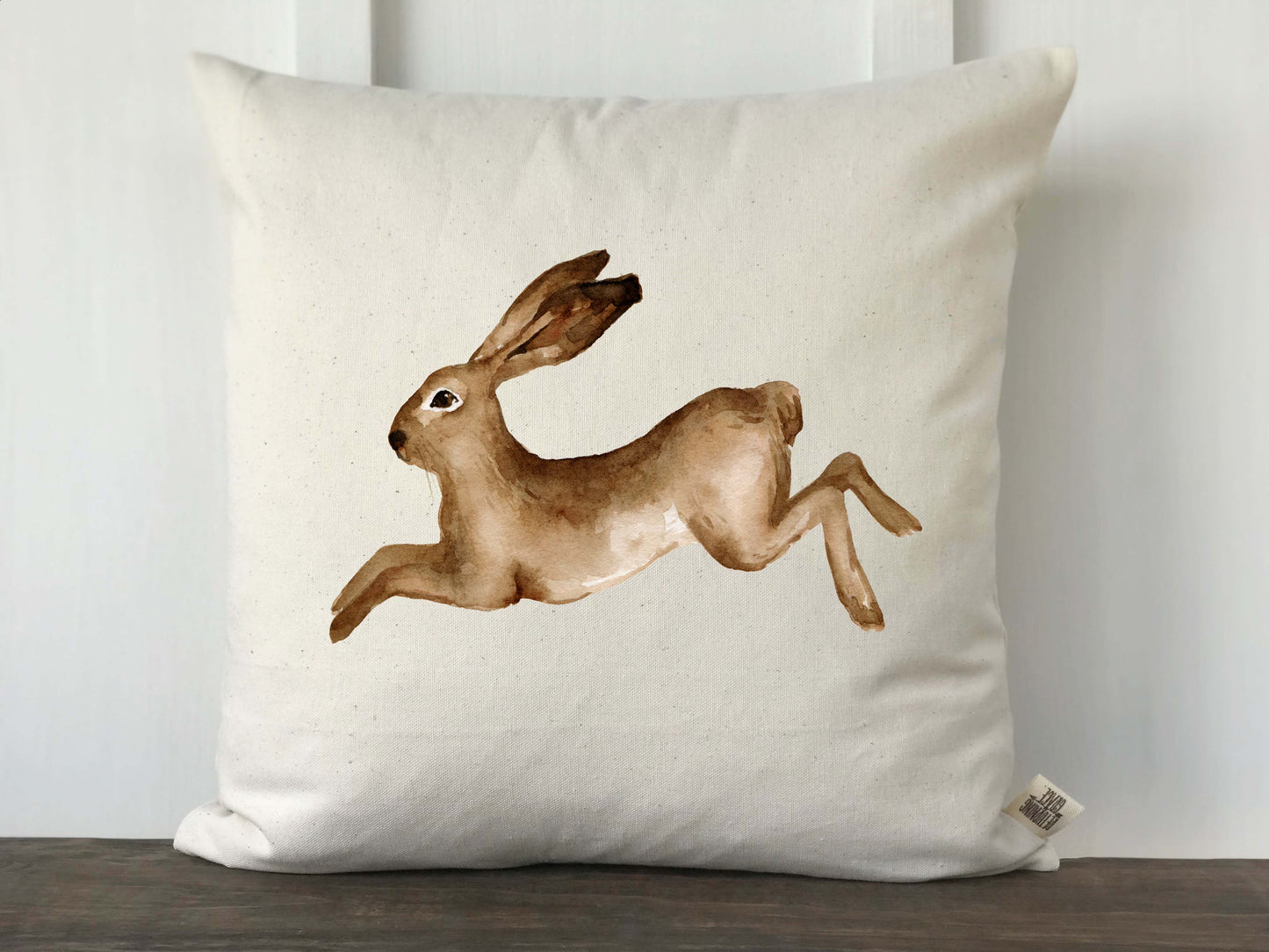 Watercolor Rabbit Pillow Cover - Returning Grace Designs