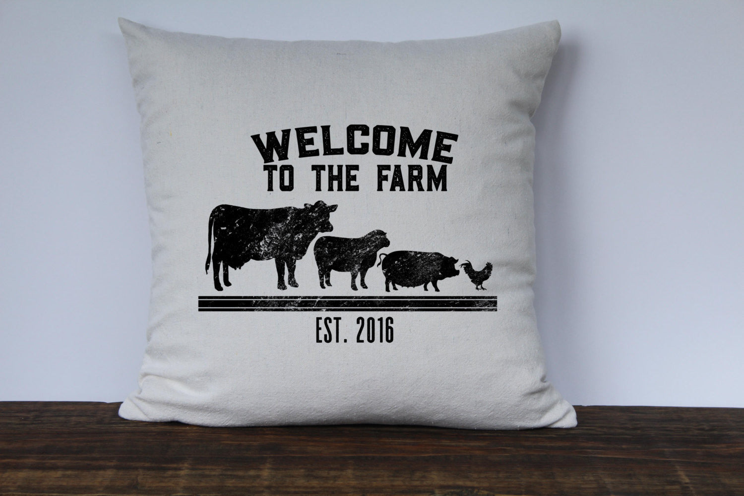 Welcome to the Farm Personalized Pillow Cover - Returning Grace Designs